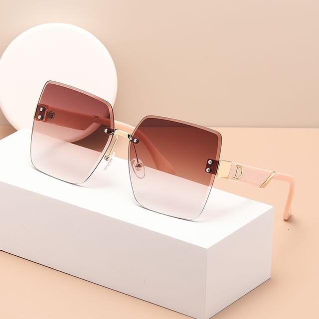 Frameless Gradient Sunglasses Square