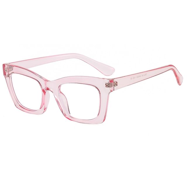 Light Blue Blocking Square Eyeglasses