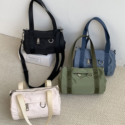Nylon Top Handle Crossbody Bag