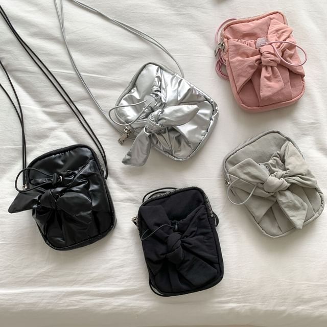 Crossbody Nylon Bow Bag