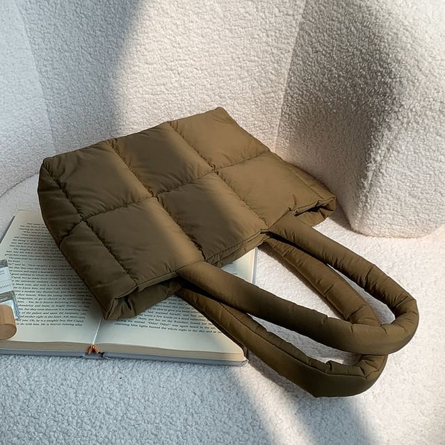 Quilted Tote Bag Plain