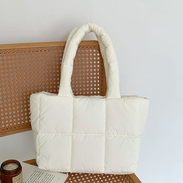 Quilted Tote Bag Plain