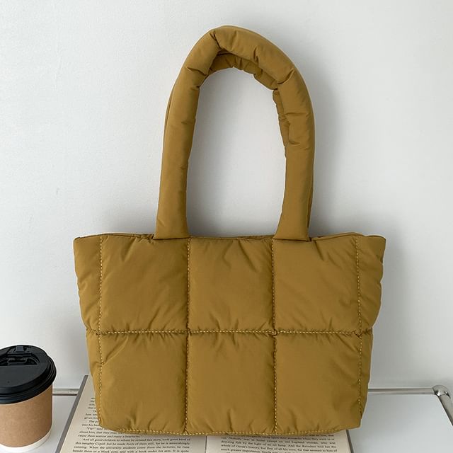 Quilted Tote Bag Plain
