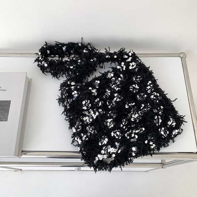 Sequin Fringed Crossbody Bag