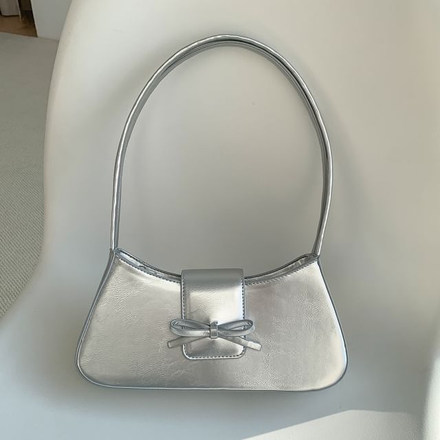 Bow Faux Bag Shoulder Leather