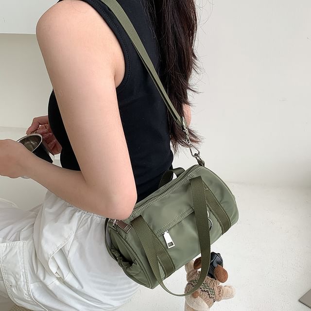 Nylon Top Handle Crossbody Bag