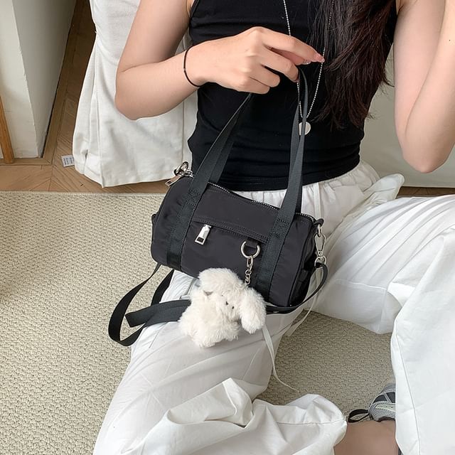 Nylon Top Handle Crossbody Bag