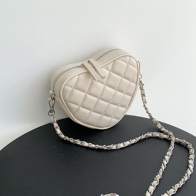 Chain Crossbody Heart Quilted Bag Strap