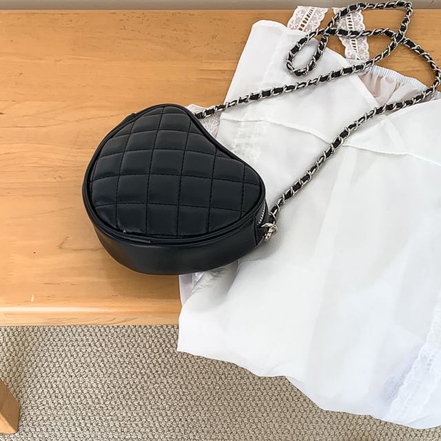 Chain Crossbody Heart Quilted Bag Strap