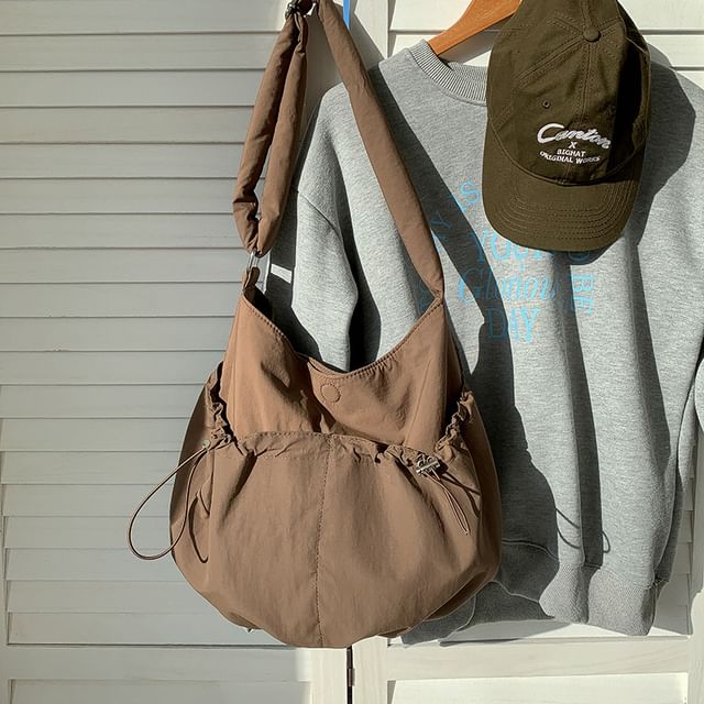 Nylon Crossbody Plain Bag Drawstring