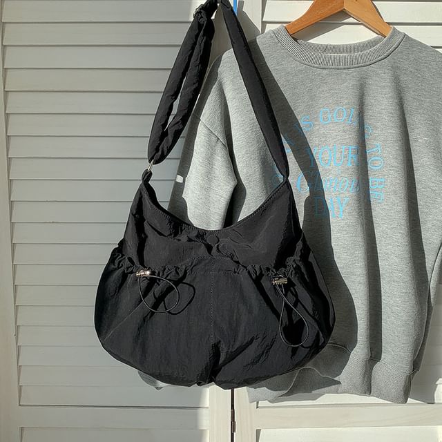 Nylon Crossbody Plain Bag Drawstring
