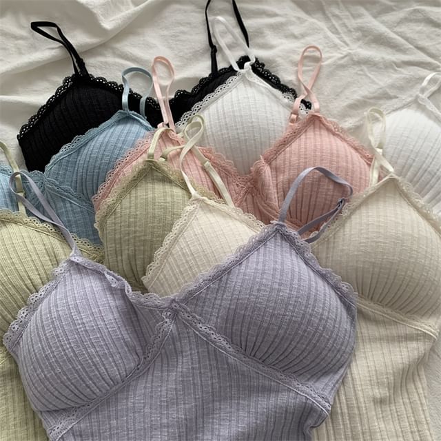 Lace-Panel V-Neck Camisole