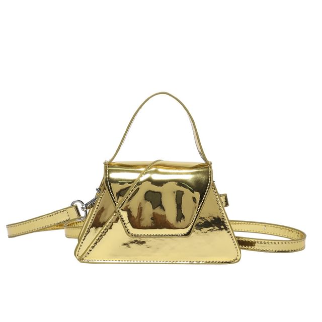 Handle Patent Leather Bag Crossbody Top Flap