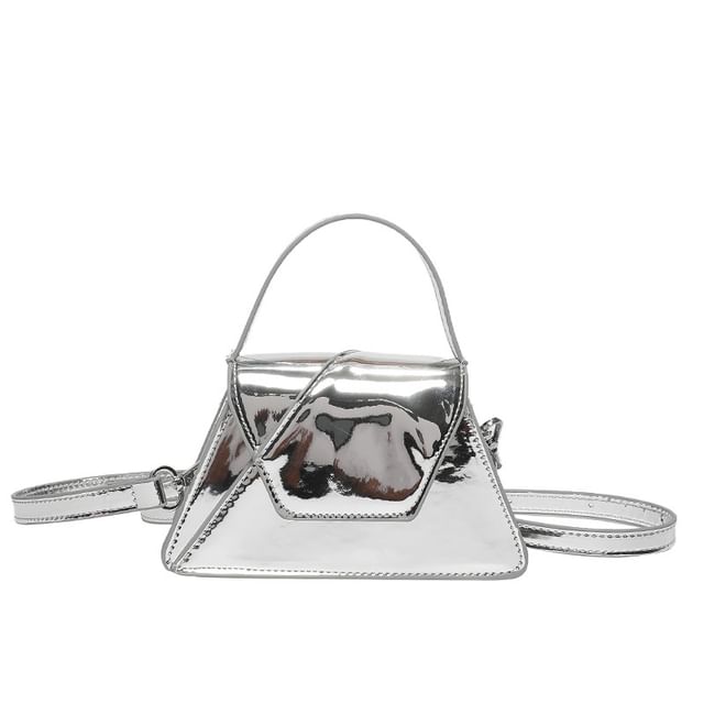 Handle Patent Leather Bag Crossbody Top Flap