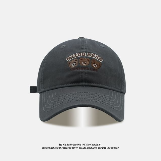 Baseball Bear Cap Embroidered