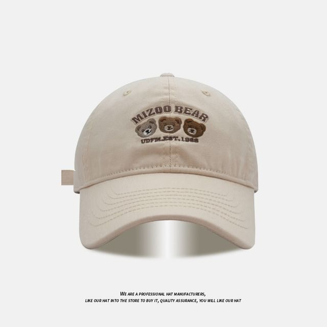 Baseball Bear Cap Embroidered