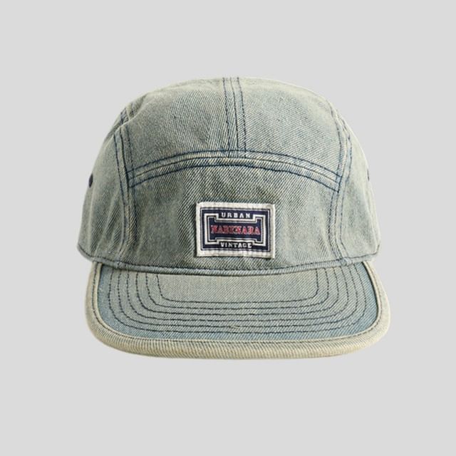 Baseball Denim Cap Washed Applique