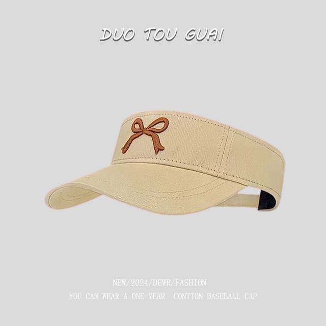 Bow Visor Sun Embroidered
