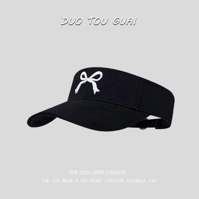 Bow Visor Sun Embroidered