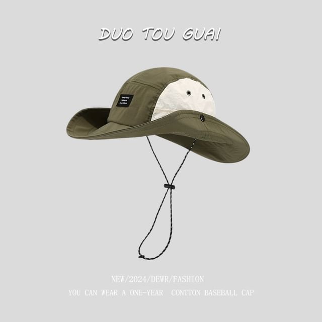 Two Tone Hat Applique Bucket