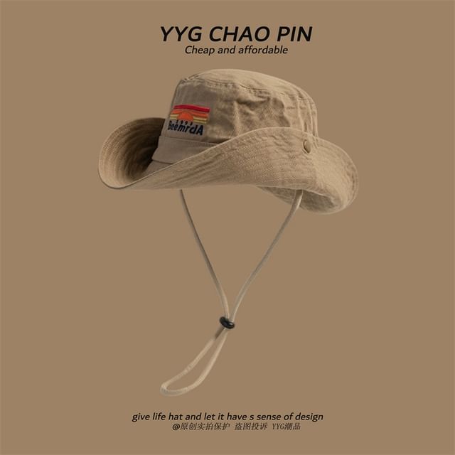 Embroidered Lettering Hat Boonie