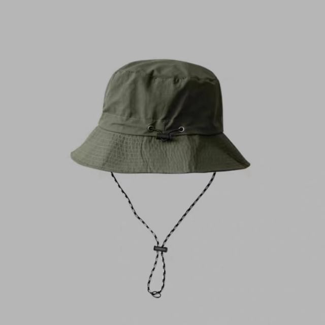 Drawstring Bucket Hat Plain