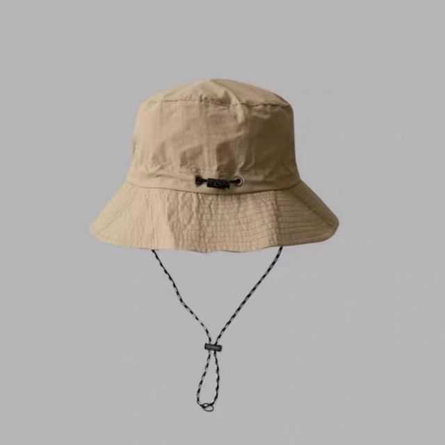 Drawstring Bucket Hat Plain