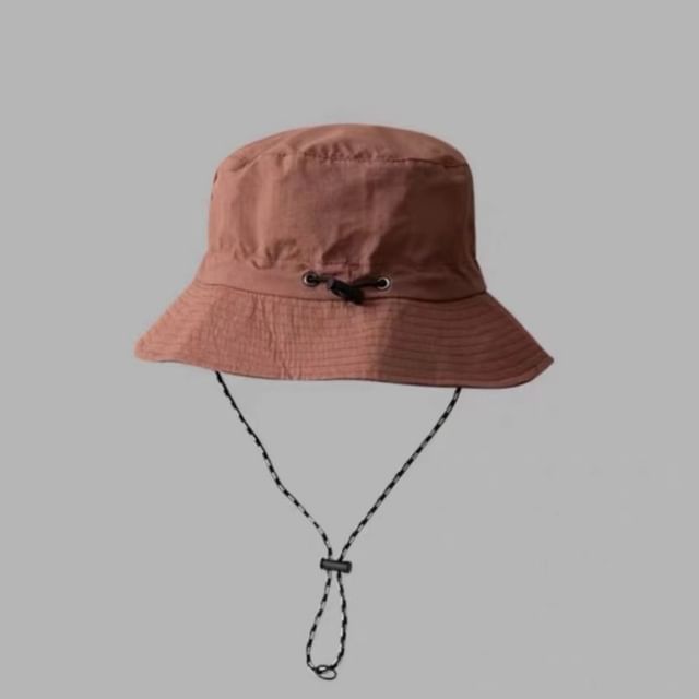 Drawstring Bucket Hat Plain