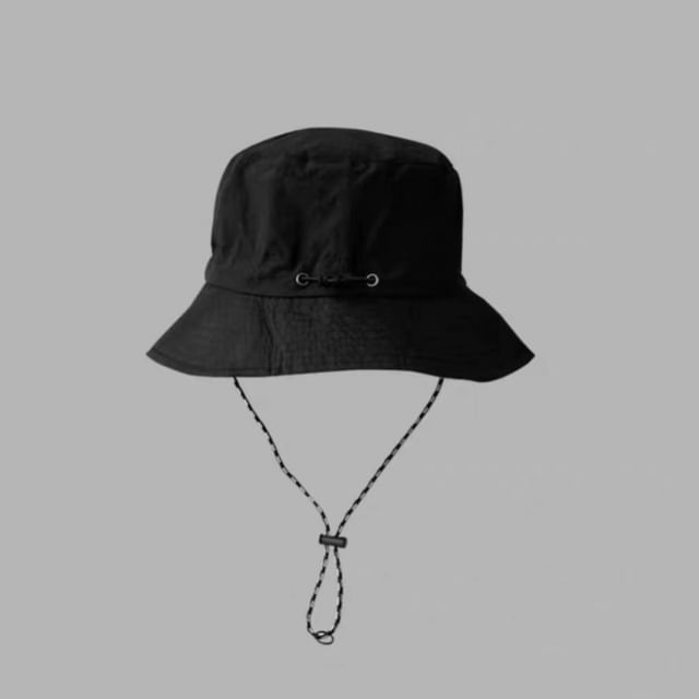 Drawstring Bucket Hat Plain