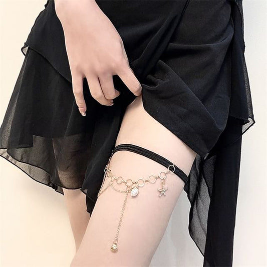 Shell Pearl Starfish Chain Layered Thigh Faux