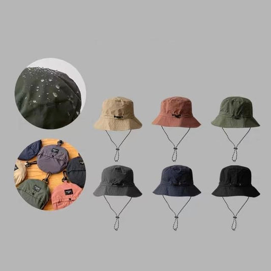 Drawstring Bucket Hat Plain