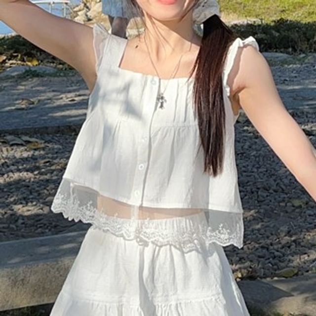 Cami Skirt Trim A-Line High Top Lace Designs) / (Various Waist