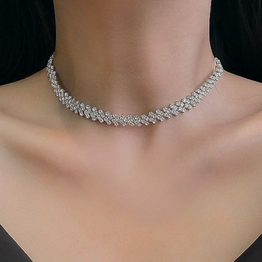Alloy Rhinestone Choker