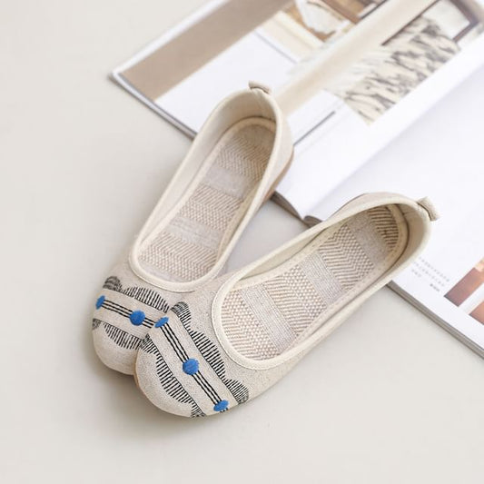 Flats Flower Embroidered