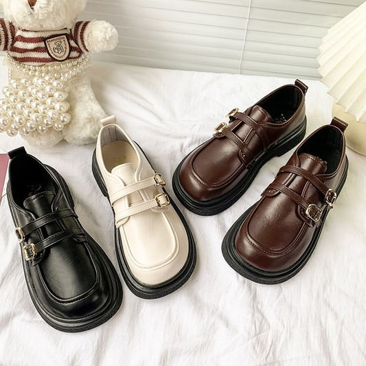 Platform Loafers Buckled