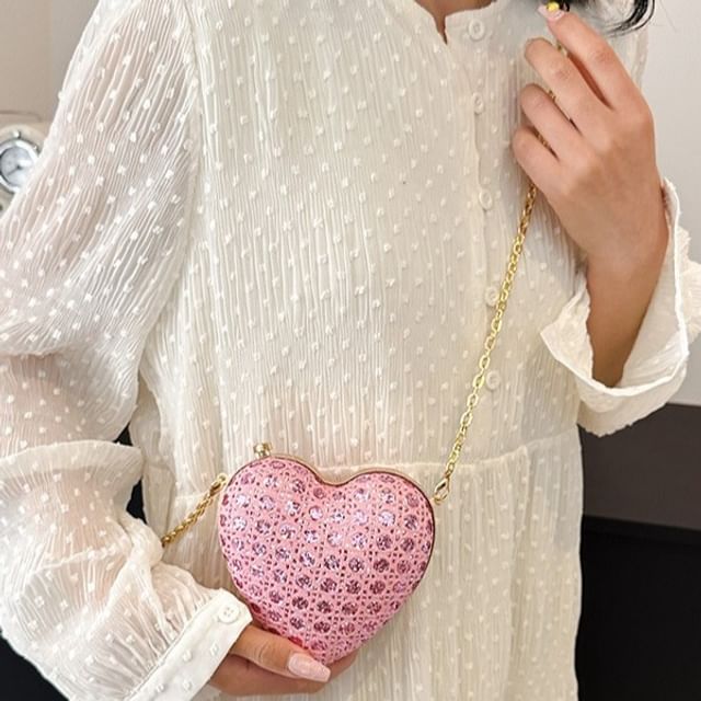 Heart Bag Crossbody Chain Strap