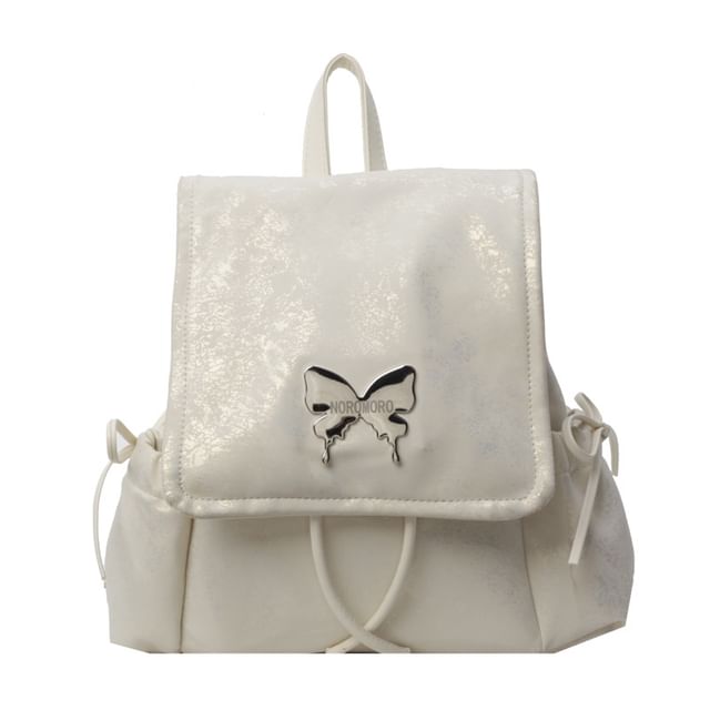 Studded Multi-Pocket Backpack Butterfly Flap