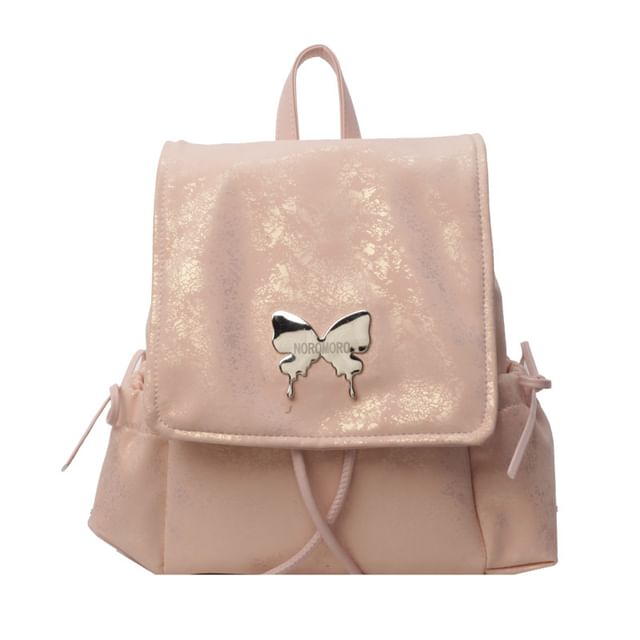 Studded Multi-Pocket Backpack Butterfly Flap