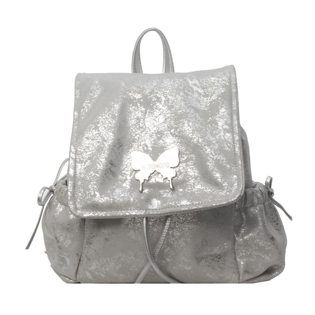 Studded Multi-Pocket Backpack Butterfly Flap