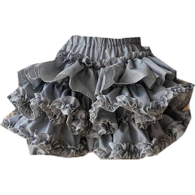 Lace-Trim Cami and Tiered Mini Skirt