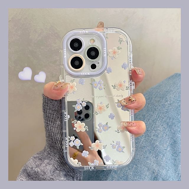 Mirrored Phone Case Floral