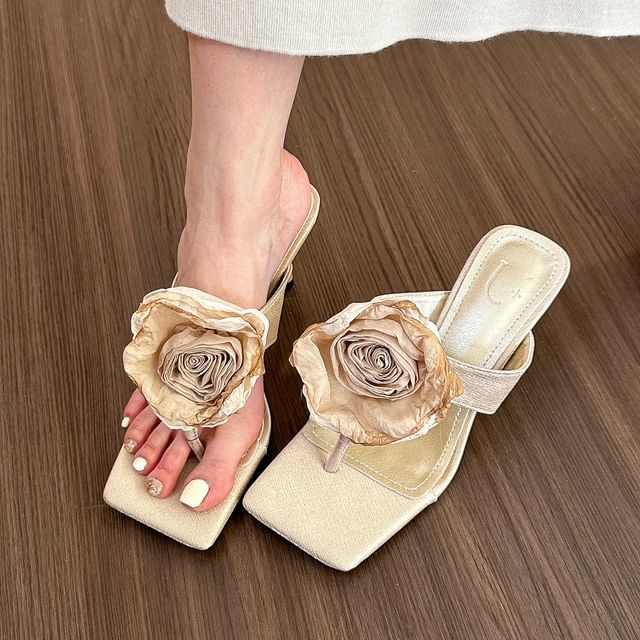 Heel Flops Accent Low Flower Flip