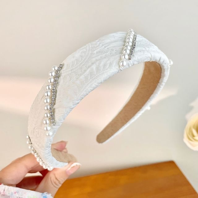 Pearl Faux Hair Band (Various Designs) Flower