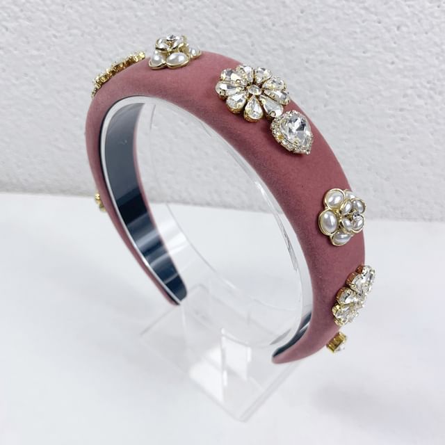 Gemstones Rhinestone Hair Flower Band