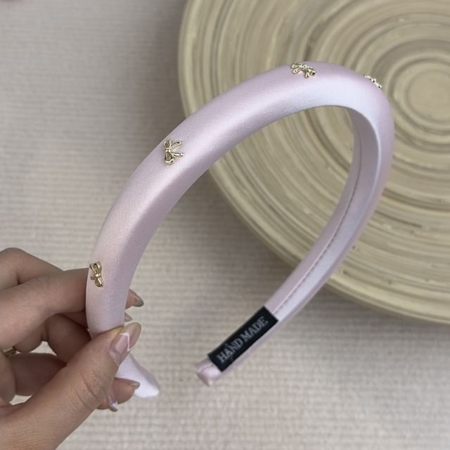 Bow Band Clip Hair Studded /