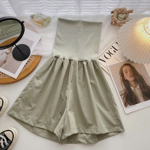 Plain Strapless Romper