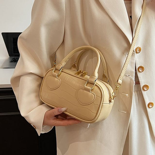 Crossbody Bag Handle Grain Croc Top