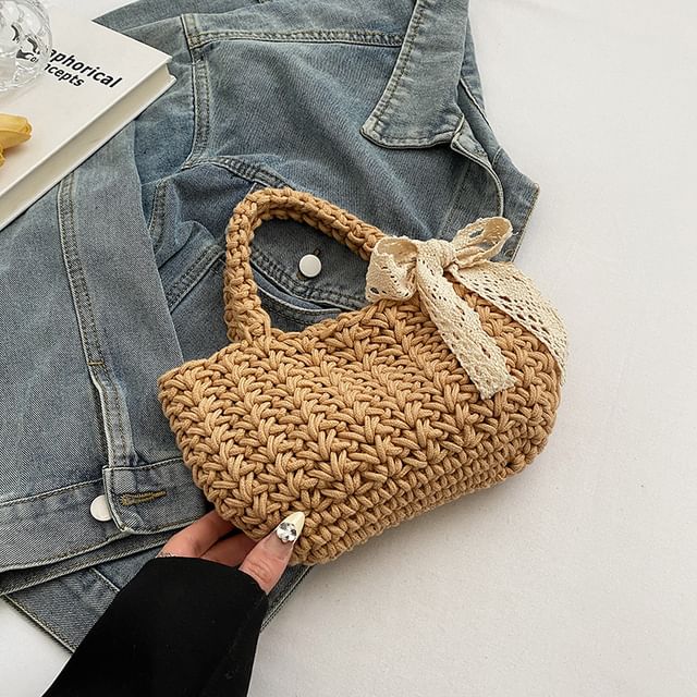 Woven Bow Bag Tote
