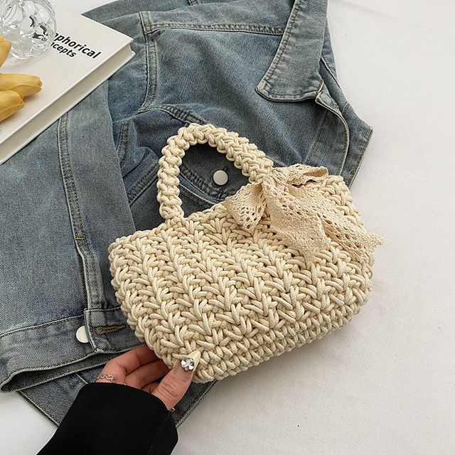 Woven Bow Bag Tote