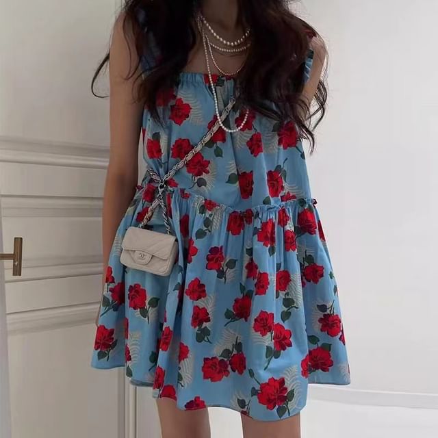 Sleeveless Mini Floral Sundress